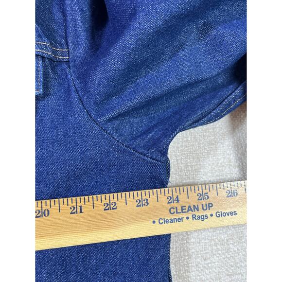 Wrangler Men’s Large Blue Cowboy Cut Denim Trucker Work Jean Jacket Western - Picture 6 of 9